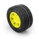 Pro-Line Racing 1/16 Menace Front/Rear Street Tires Mounted 12mm Yellow Split Six (2): ARRMA MINI KRATON (PRO1034512)