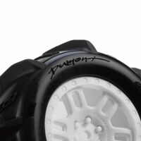 Pro-Line Racing 1/16 Dumont Front/Rear Paddle Tires Mounted 12mm White Split Six (2): ARRMA MINI KRATON (PRO1031213)
