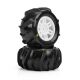 Pro-Line Racing 1/16 Dumont Front/Rear Paddle Tires Mounted 12mm White Split Six (2): ARRMA MINI KRATON (PRO1031213)