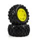 Pro-Line Racing 1/16 Badlands MX Front/Rear MT Tires Mounted 12mm Yellow Split Six (2): ARRMA MINI KRATON (PRO1030112)
