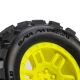 Pro-Line Racing 1/16 Badlands MX Front/Rear MT Tires Mounted 12mm Yellow Split Six (2): ARRMA MINI KRATON (PRO1030112)