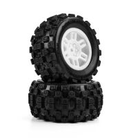 Pro-Line Racing 1/16 Badlands MX Front/Rear MT Tires Mounted 12mm White Split Six (2): ARRMA MINI KRATON (PRO1030113)