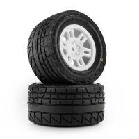 Pro-Line Racing 1/16 Menace Front/Rear Street Tires Mounted 12mm White Split Six (2): ARRMA MINI KRATON (PRO1034513)