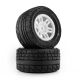 Pro-Line Racing 1/16 Menace Front/Rear Street Tires Mounted 12mm White Split Six (2): ARRMA MINI KRATON (PRO1034513)