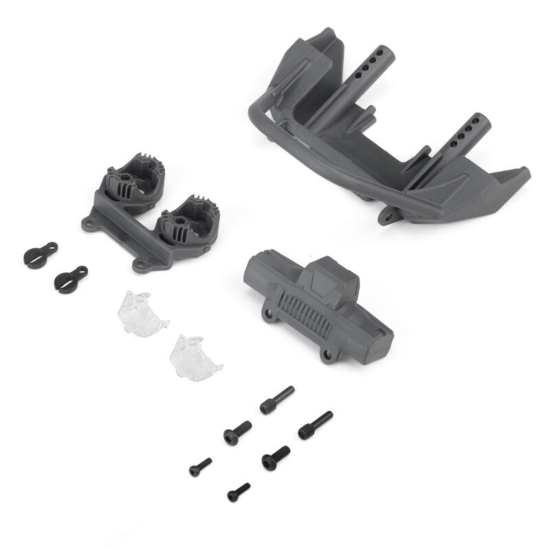 Axial Front Bumper Set Gray Jeep JT: SCX10 III MotoBilt (AXI-4687)