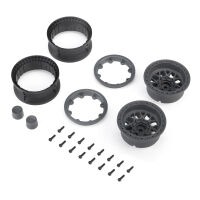 Axial 1.9 KMC Grenede Beadlock Wheels Gray (2) (AXI-4688)