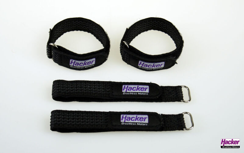 Hacker - Velcro strap rubberized 15x250mm (pack of 4)