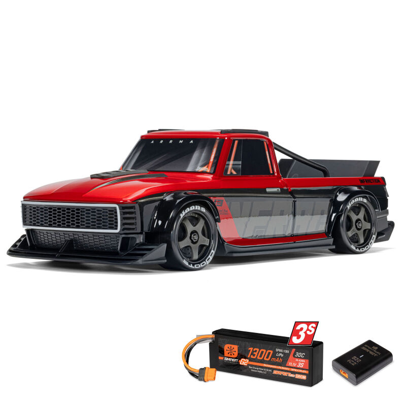 Infraction Grom 3S 4X4 Ready-To-Run Brushless All-Road Street Bash red - 1:12