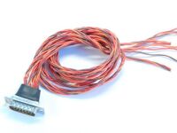 Kabelsatz SUB-D Stecker für 4 Servos - Ende offen - 80cm
