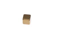Neodym Würfelmagnet goldfarben 5 x 5 x 5mm