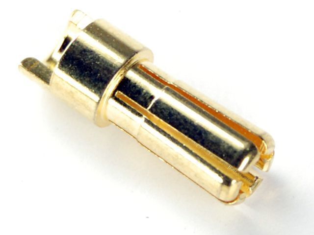 Goldkontakt Stecker 5,5mm geschlitzt
