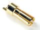 Goldkontakt Stecker 5,5mm geschlitzt