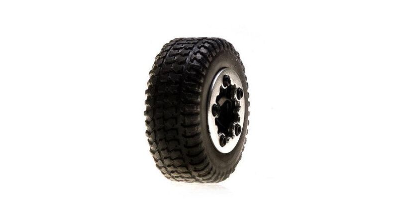 Losi - Short Course Truck 1:24 mounted tires chrome/black (4 pieces)